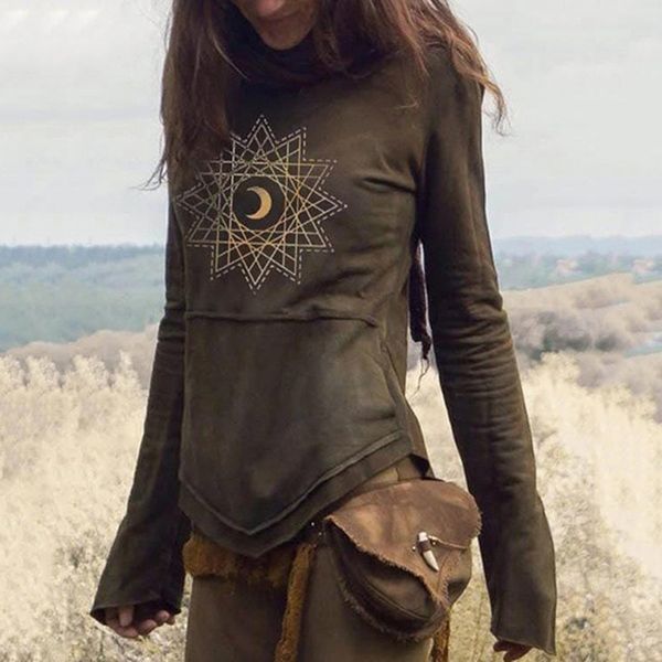 women's hoodies & sweatshirts fashion womens solid color retro moon print pocket hooded pollover slim hoody hip hop sudaderas, Black
women's hoodies & sweatshirts fashion womens solid color retro moon print pocket hooded pollover slim hoody hip hop sudaderas, Black