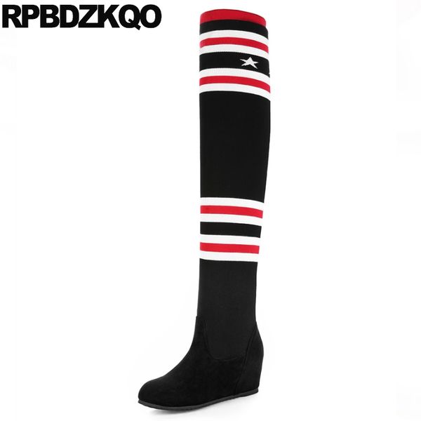 knit shoes slim stretch wedge sock knee high hidden black 10 designer heel over the slip on long thigh boots for plus size women
knit shoes slim stretch wedge sock knee high hidden black 10 designer heel over the slip on long thigh boots for plus size women
