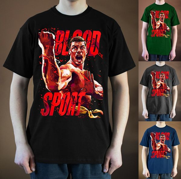 bloodsport movie poster ver. 3 jean-claude van damme t-shirt (black navy) s-5xl