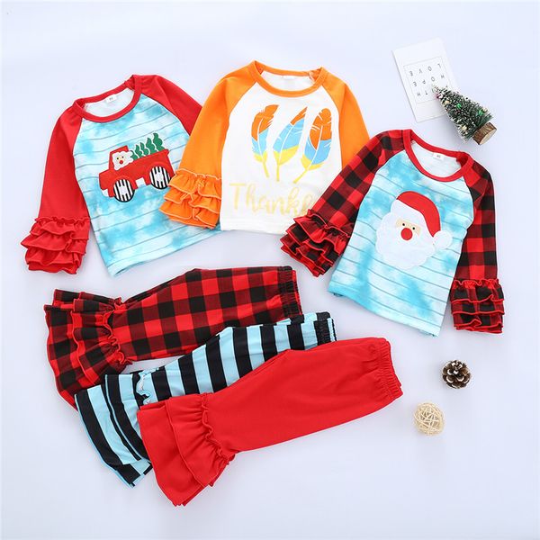 1-4years children girls christmas clothing sets fashion autumn toddler kids tie dye print t-shirts+flare pants xmas outfits sets, White
1-4years children girls christmas clothing sets fashion autumn toddler kids tie dye print t-shirts+flare pants xmas outfits sets, White
