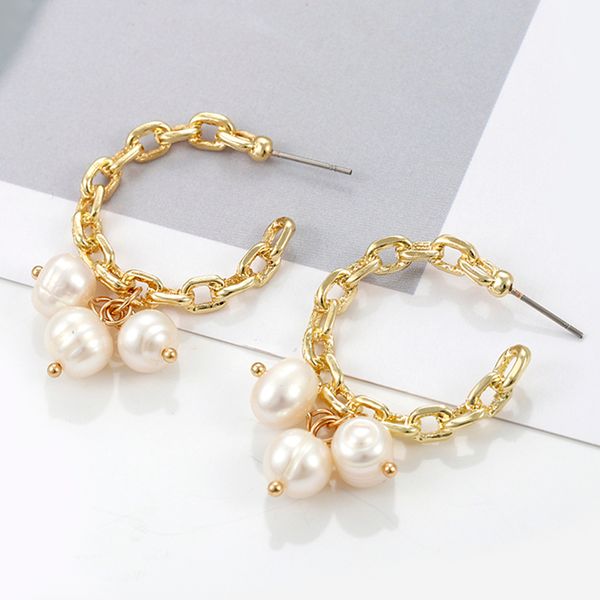 hoop & huggie aensoa elegant chain gold open circle pearl earrings for women cute round statement korea wedding jewelry gift, Golden;silver
hoop & huggie aensoa elegant chain gold open circle pearl earrings for women cute round statement korea wedding jewelry gift, Golden;silver
