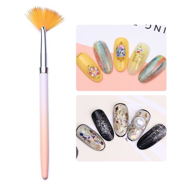 nail brushes 1 pc fan shape art tool soft sequins powder dust cleaner blush brush gradual coating pen for gel, Yellow
nail brushes 1 pc fan shape art tool soft sequins powder dust cleaner blush brush gradual coating pen for gel, Yellow