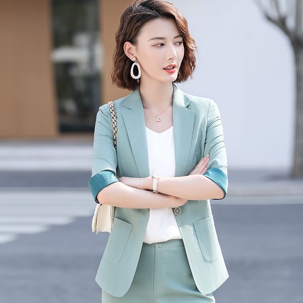office ladies casual blazer for women half sleeve jackets work wear business clothes styles, White;black
office ladies casual blazer for women half sleeve jackets work wear business clothes styles, White;black