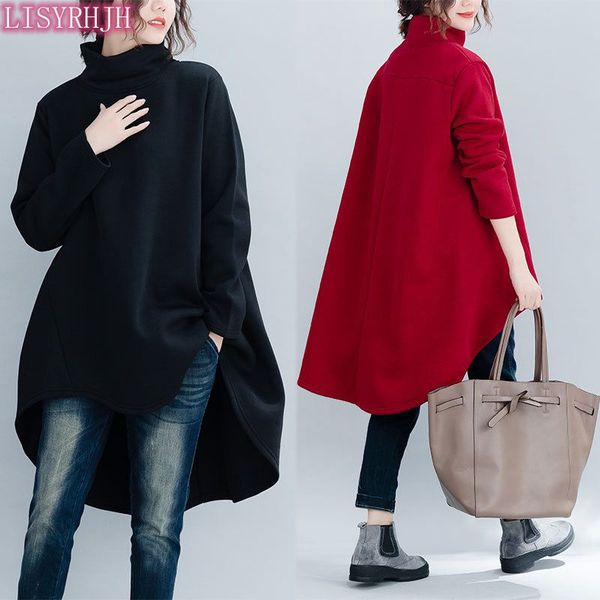 lisyrhjh 2020 autumn winter new product plus size women's sweater plus velvet bottoming shirt casual loose dress, White;black
lisyrhjh 2020 autumn winter new product plus size women's sweater plus velvet bottoming shirt casual loose dress, White;black