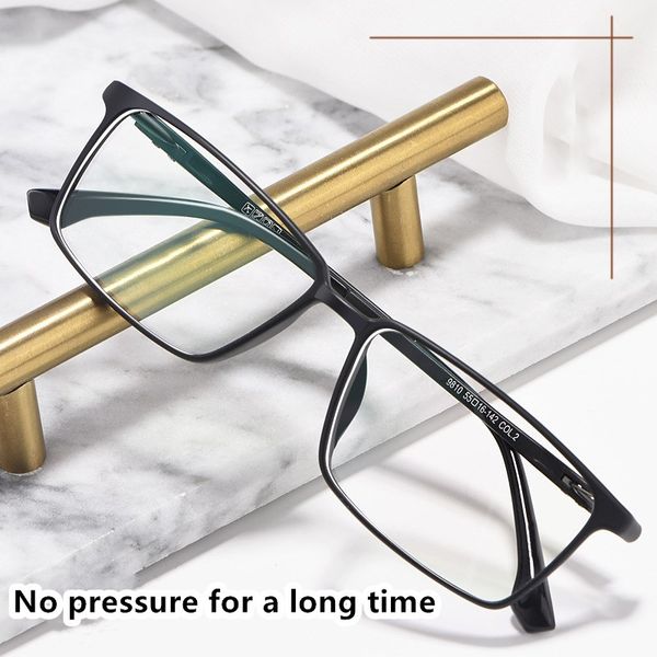 men's retro full frame glasses plastic steel square glasses ultra light large frame optical prescription, Black
men's retro full frame glasses plastic steel square glasses ultra light large frame optical prescription, Black