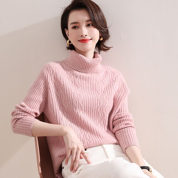 women's sweaters 2021 autumn and winter women knitted turtleneck sweater femme fashion 100% cashmere thick warm pullovers, White;black
women's sweaters 2021 autumn and winter women knitted turtleneck sweater femme fashion 100% cashmere thick warm pullovers, White;black