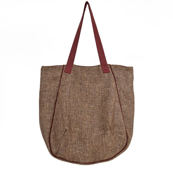 women's origional contrast color linen cotton bag ultra large capacity artistic shoulder bag long cloth
women's origional contrast color linen cotton bag ultra large capacity artistic shoulder bag long cloth