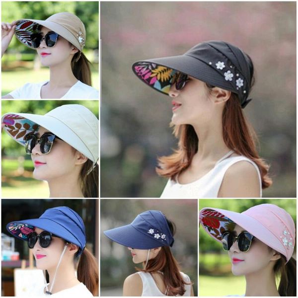 summer fashion beach sun flower print protect folding sun hat for women wide brim uv protect hat beach packable visor, Blue;gray
summer fashion beach sun flower print protect folding sun hat for women wide brim uv protect hat beach packable visor, Blue;gray