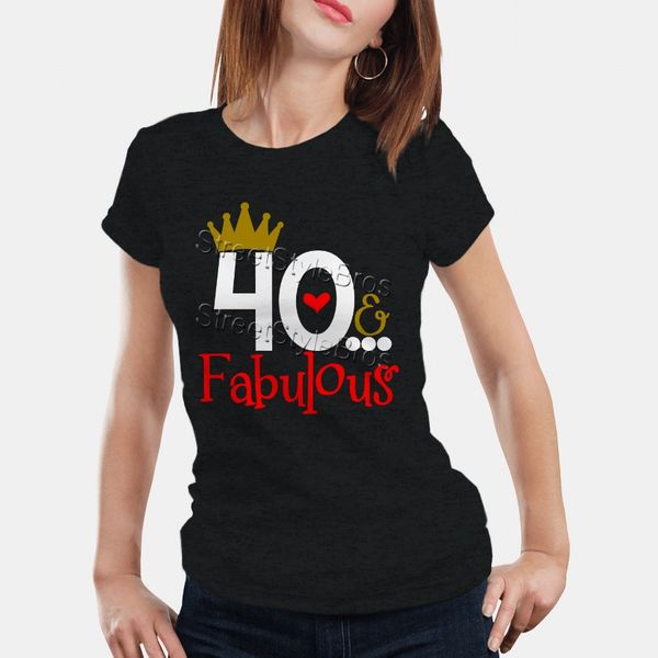 2019 summer women t-shirt 40 fabulous ladies 40th birthday t-shirt 40 years friend mum mother present cute t-shirt
2019 summer women t-shirt 40 fabulous ladies 40th birthday t-shirt 40 years friend mum mother present cute t-shirt
