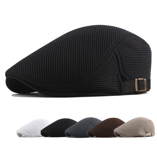 хлопок hat берет мужчины белый повседневная mesh flat cap мужской твердая дышащий регулируемый классический летний утконос caps fahion, Blue;gray
хлопок hat берет мужчины белый повседневная mesh flat cap мужской твердая дышащий регулируемый классический летний утконос caps fahion, Blue;gray
