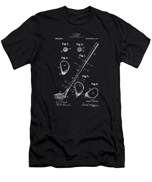 men tshirt 1910 golf club patent artwork red mens t-shirt printed t-shirt tees top