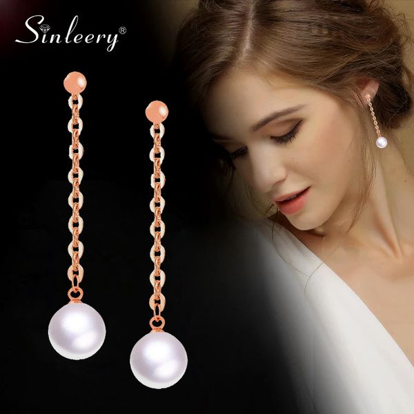 sinleery long waterdrop round pearl drop earrings rose gold silver color chain crystal earrings for women jewelry es097 ssd
sinleery long waterdrop round pearl drop earrings rose gold silver color chain crystal earrings for women jewelry es097 ssd