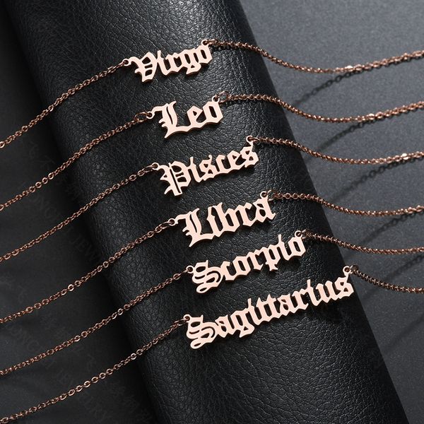 fashion creativity european necklace jewelry girls twelve constellation alloy zodiac english letter alphabet necklaces for women, Silver
fashion creativity european necklace jewelry girls twelve constellation alloy zodiac english letter alphabet necklaces for women, Silver