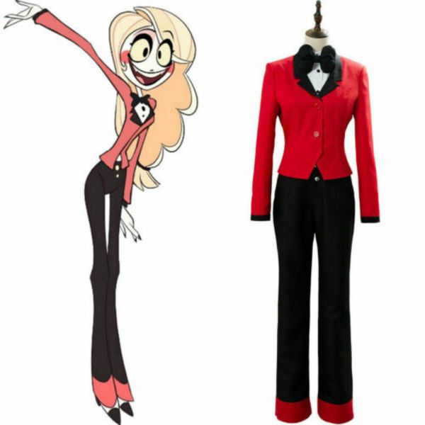 hazbin l charlie cosplay costume red uniform outfit full set, Black
hazbin l charlie cosplay costume red uniform outfit full set, Black