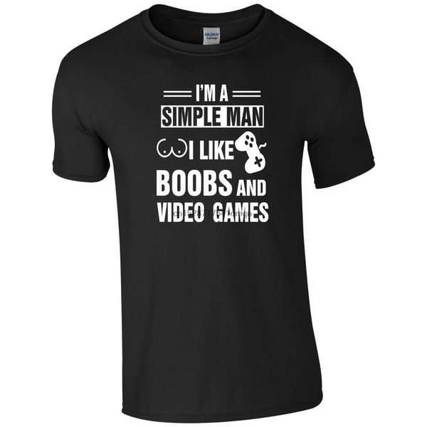 im a simple man i like boobs and video games t shirt funny xbox ps4 tee cool casual pride t shirt men new
im a simple man i like boobs and video games t shirt funny xbox ps4 tee cool casual pride t shirt men new