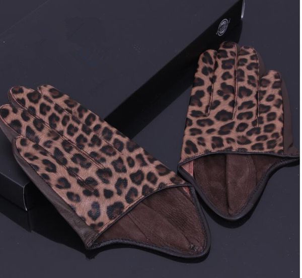 five fingers gloves women' natural sheepskin leather leopard print half palm female genuine fashion short driving glove r1167, Blue;gray
five fingers gloves women' natural sheepskin leather leopard print half palm female genuine fashion short driving glove r1167, Blue;gray