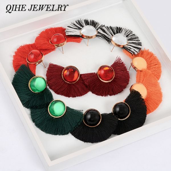qihe jewelry tassel earrings ethnic alloy fan fringe drop earrings 7 color statement female brincos jewelry vintage, Silver
qihe jewelry tassel earrings ethnic alloy fan fringe drop earrings 7 color statement female brincos jewelry vintage, Silver