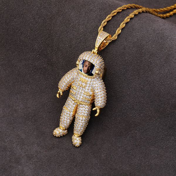 spaceman memory p custom solid pendant copper inlaid zircon fashion hip hop personality necklace hip hop jewelry, Silver
spaceman memory p custom solid pendant copper inlaid zircon fashion hip hop personality necklace hip hop jewelry, Silver