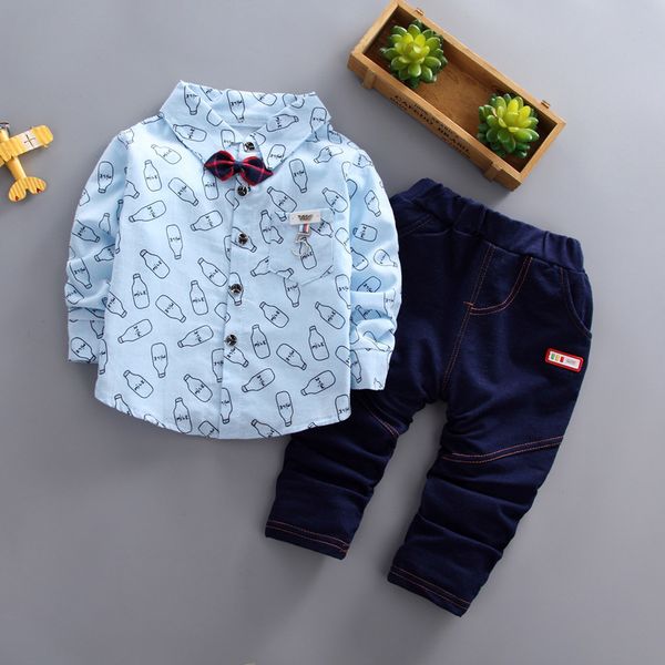 fashion 2pcs kids baby clothes toddler clothing printing blouses bow tie casual outfits cotton outerwear gentlemen suits, White
fashion 2pcs kids baby clothes toddler clothing printing blouses bow tie casual outfits cotton outerwear gentlemen suits, White