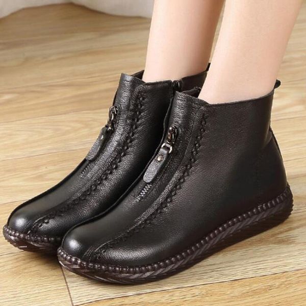 boots 2021 winter genuine leather women ankle casual non-slip snow ladies flat cotton shoes botines mujer kl766, Black
boots 2021 winter genuine leather women ankle casual non-slip snow ladies flat cotton shoes botines mujer kl766, Black