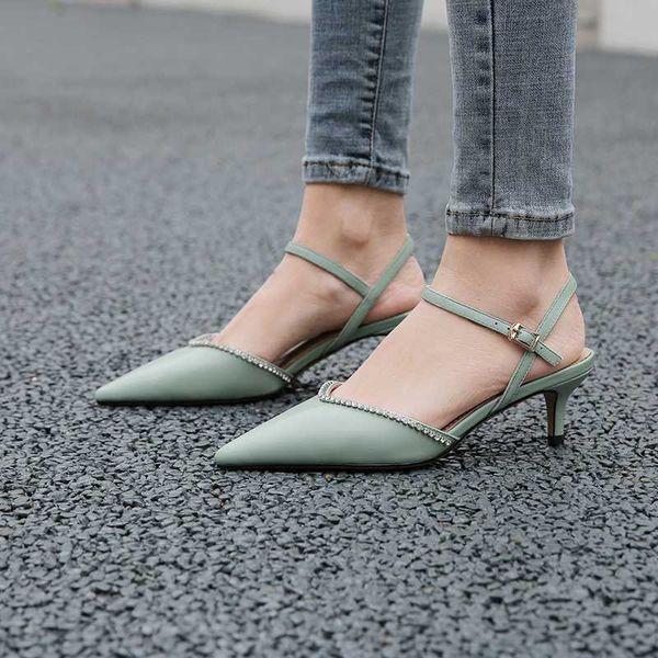 sweet solid women's sandals fashion thin heels style ankle strap shoes cow leather sandals, Black
sweet solid women's sandals fashion thin heels style ankle strap shoes cow leather sandals, Black