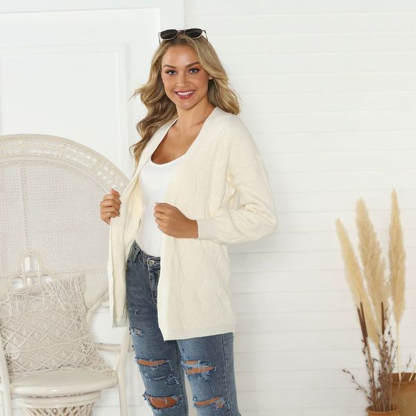 2020 autumn new women's cored yarn long sleeve mid-length knitted cardigan 2020 autumn new women's cored yarn long sleeve mid-leng, White;black
2020 autumn new women's cored yarn long sleeve mid-length knitted cardigan 2020 autumn new women's cored yarn long sleeve mid-leng, White;black