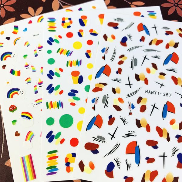 hanyi-357-358-359 rainbow color 3d nail art sticker nail decal stamping export japan designs rhinestones decorations, Black
hanyi-357-358-359 rainbow color 3d nail art sticker nail decal stamping export japan designs rhinestones decorations, Black