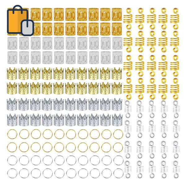 hair clips & barrettes 160pcs tube charm dreadlock accessories jewelry braid dreadlocks beads leaf star diy clip cuffs, Golden;silver
hair clips & barrettes 160pcs tube charm dreadlock accessories jewelry braid dreadlocks beads leaf star diy clip cuffs, Golden;silver