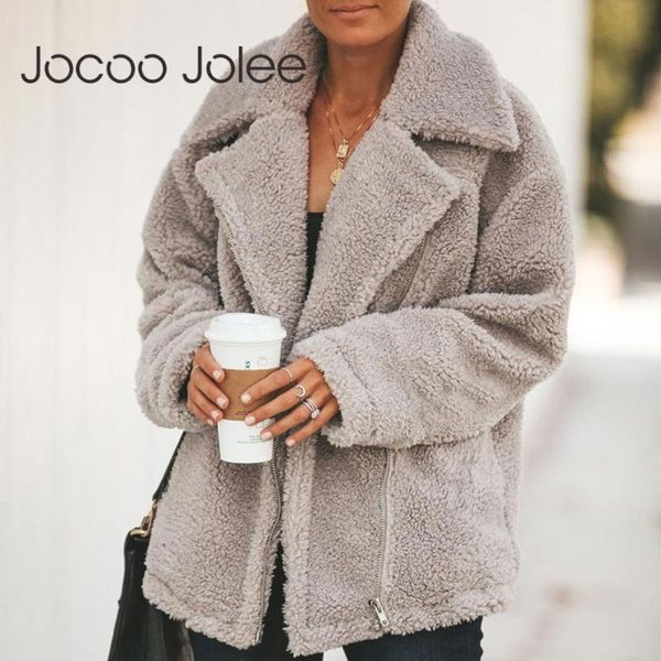 jocoo jolee causal england style overcoats women winter elegant faux fur jackets thick warm zipper up teddy plus size outwear, Black
jocoo jolee causal england style overcoats women winter elegant faux fur jackets thick warm zipper up teddy plus size outwear, Black
