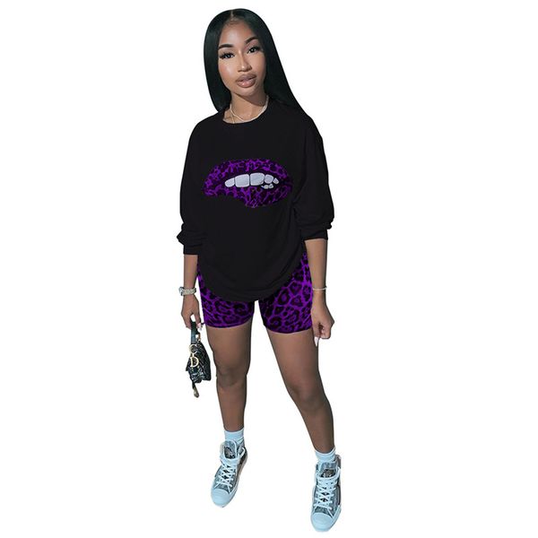 women fashion tracksuit casual lip leopard pattern suit casual long sleeve pullover cycling pants women designers clothes 2020, Gray
women fashion tracksuit casual lip leopard pattern suit casual long sleeve pullover cycling pants women designers clothes 2020, Gray