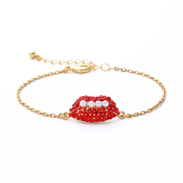 charm bracelets unique simple design bracelet fashion vintage red acrylic crystal lip for women handmade adjustment jewelry, Golden;silver
charm bracelets unique simple design bracelet fashion vintage red acrylic crystal lip for women handmade adjustment jewelry, Golden;silver