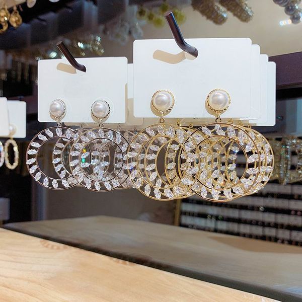 dangle & chandelier luxury zircon circle drop earrings 2021 jewelry personality statement shinning double round earings wholesale bijoux, Silver
dangle & chandelier luxury zircon circle drop earrings 2021 jewelry personality statement shinning double round earings wholesale bijoux, Silver