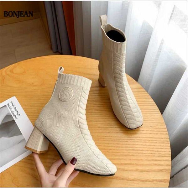 fei-weaved high-heeled ankle boots for women 2020 new european and american fashion style ankle boots square toe thick heel elas, Black
fei-weaved high-heeled ankle boots for women 2020 new european and american fashion style ankle boots square toe thick heel elas, Black