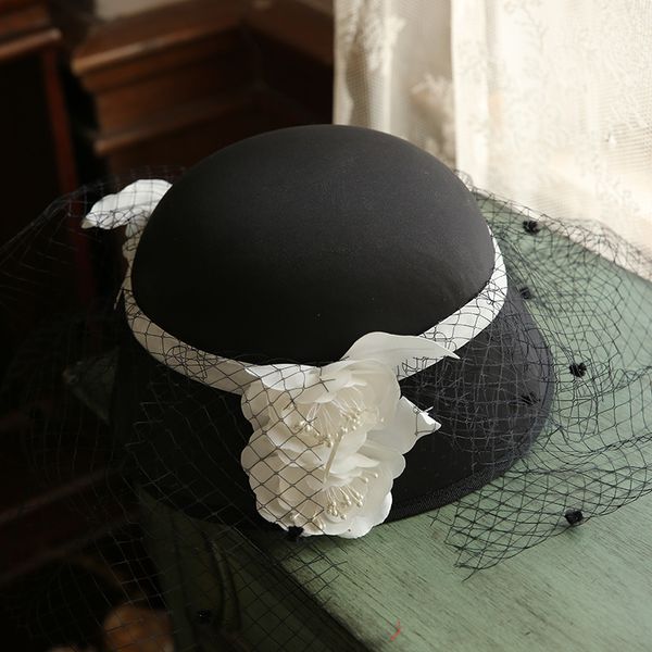 french style black dot veil bucket hat wedding fedoras vintage satin fascinator ladies dinner banquet hat headwear, Blue;gray
french style black dot veil bucket hat wedding fedoras vintage satin fascinator ladies dinner banquet hat headwear, Blue;gray