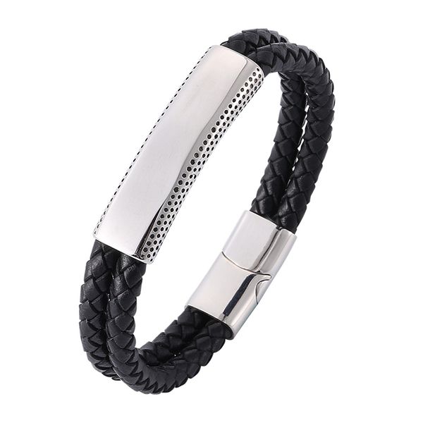 leather bracelet for men black braided leather rope hand chain stainless steel magnetic clasps new punk gifts c804, Golden;silver
leather bracelet for men black braided leather rope hand chain stainless steel magnetic clasps new punk gifts c804, Golden;silver