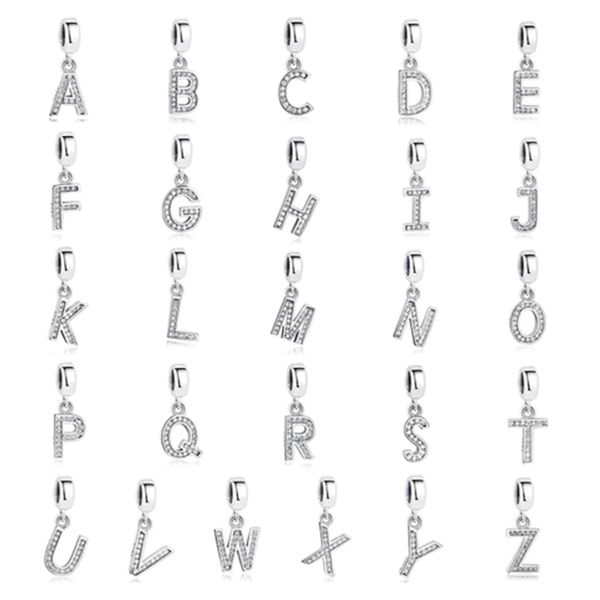 original 925 sterling silver alphabet bead crystal a-z letter pendant charms fit bracelets diy jewelry christmas gift
original 925 sterling silver alphabet bead crystal a-z letter pendant charms fit bracelets diy jewelry christmas gift