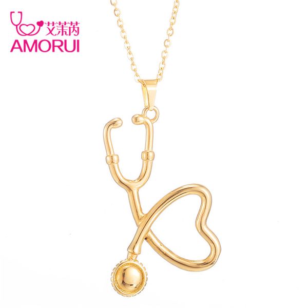 pendant necklaces stethoscope necklace gold color stainless steel love heart for women trendy friends gift jewelry, Silver
pendant necklaces stethoscope necklace gold color stainless steel love heart for women trendy friends gift jewelry, Silver