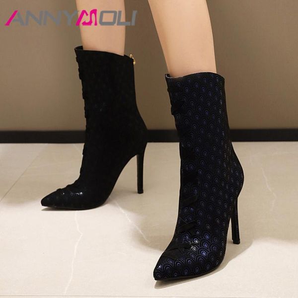 annymoli woman boots super high heel ankle boots zip stiletto heel short pointed toe female shoes autumn winter black 46
annymoli woman boots super high heel ankle boots zip stiletto heel short pointed toe female shoes autumn winter black 46