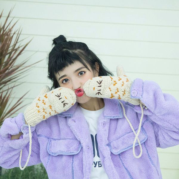 five fingers gloves cute cat jacquard hair ball decoration plus velvet warm hanging neck ladies mittens winter riding windproof a59, Blue;gray
five fingers gloves cute cat jacquard hair ball decoration plus velvet warm hanging neck ladies mittens winter riding windproof a59, Blue;gray