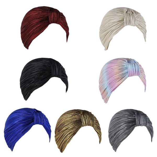 womens wrinkled knotted turban hat rave hologram shimmer solid color india muslim chemo cap stretch hair loss beanie head wrap, Blue;gray
womens wrinkled knotted turban hat rave hologram shimmer solid color india muslim chemo cap stretch hair loss beanie head wrap, Blue;gray