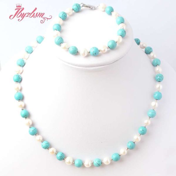 round freshwater pearl stone beads wedding necklace bracelet set bridal jewelry for women elegant party gift fashion costume, Silver
round freshwater pearl stone beads wedding necklace bracelet set bridal jewelry for women elegant party gift fashion costume, Silver