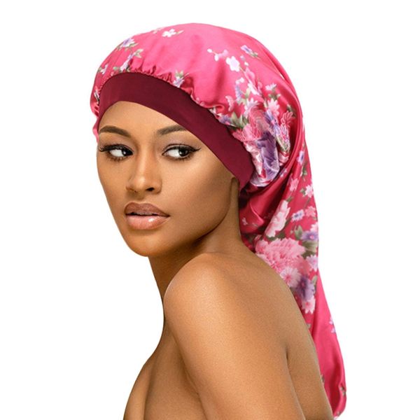 women floral leopard wide brim satin long tail night sleeping cap hair care hat sleeping cap hair care hat women cover, Blue;gray
women floral leopard wide brim satin long tail night sleeping cap hair care hat sleeping cap hair care hat women cover, Blue;gray