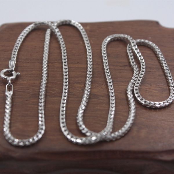 solid sterling s925 silver necklace luck hollow wheat chain link necklace 24inches 2mmw 13.35g
solid sterling s925 silver necklace luck hollow wheat chain link necklace 24inches 2mmw 13.35g