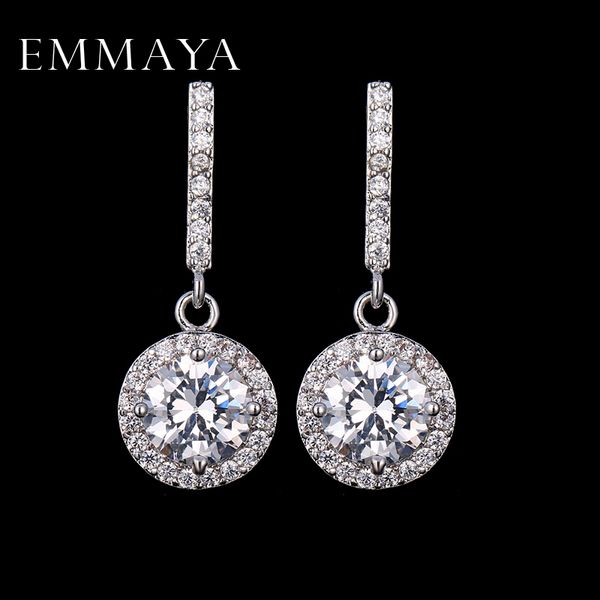 emmaya new white cz clear dangling earrings gifts for women fashion jewelry, Silver 
emmaya new white cz clear dangling earrings gifts for women fashion jewelry, Silver
