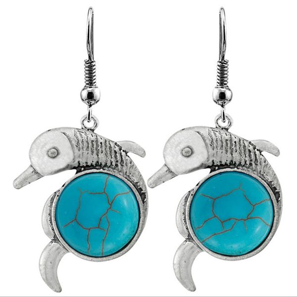 10 pairs silver plated lovely dolphin green turquoise stone dangle earrings for women ethnic style jewelry
10 pairs silver plated lovely dolphin green turquoise stone dangle earrings for women ethnic style jewelry