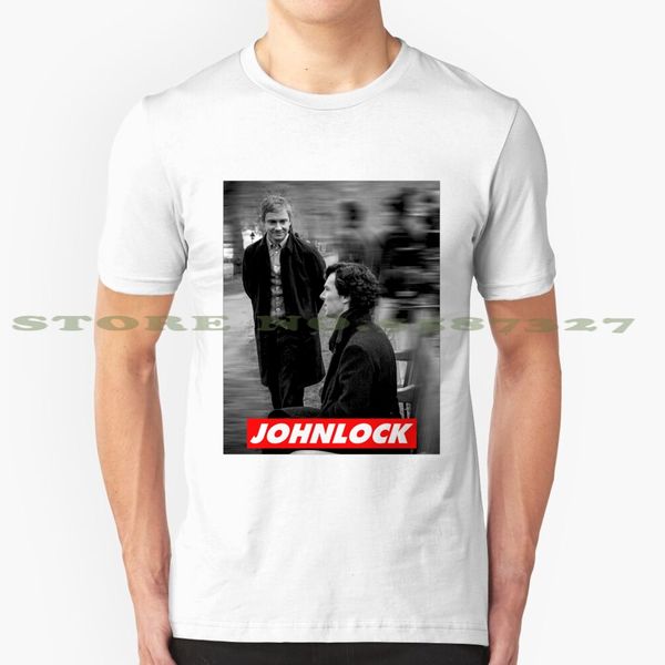 johnlock black white tshirt for men women