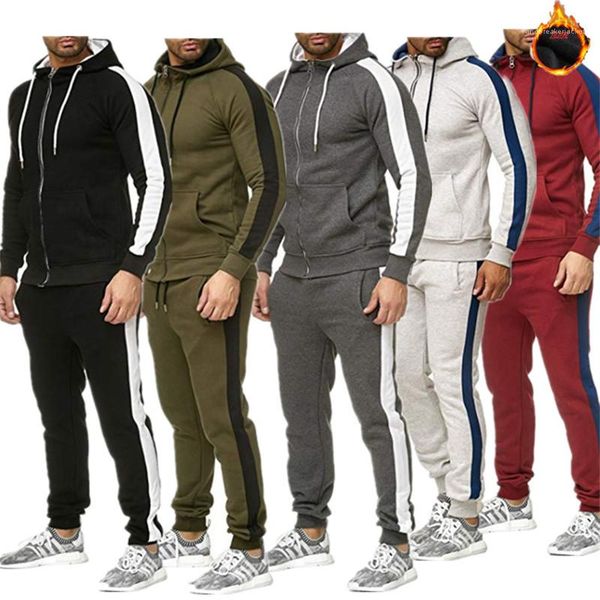 hooded suits mens designer 2pcs suits fashion panelled slim cardigan tracksuits casual mens thick, Gray
hooded suits mens designer 2pcs suits fashion panelled slim cardigan tracksuits casual mens thick, Gray