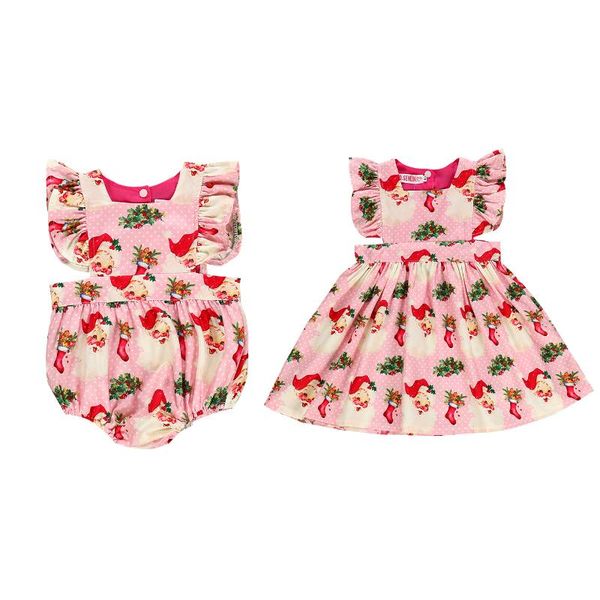 sleeveless big/little sister matching baby girl romper dress xmas outfits clothes christmas festival clothing, Blue
sleeveless big/little sister matching baby girl romper dress xmas outfits clothes christmas festival clothing, Blue