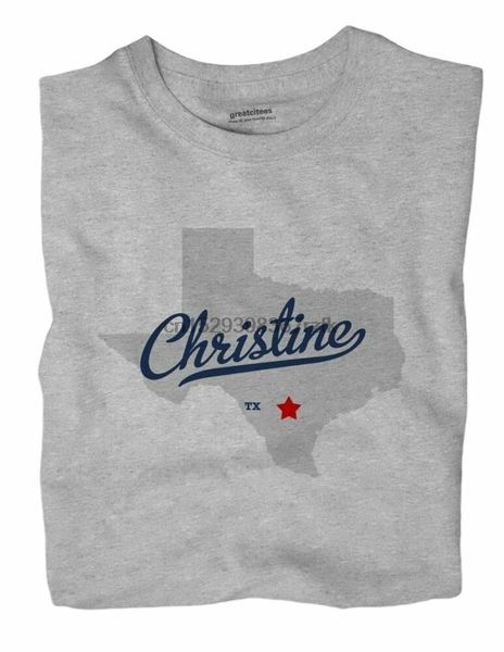 christine texas tx tex t-shirt map