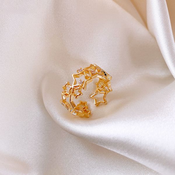 cluster rings 2021 cute fashion open ring zircon filled hollow star index finger for women ladies korean jewelry, Golden;silver
cluster rings 2021 cute fashion open ring zircon filled hollow star index finger for women ladies korean jewelry, Golden;silver